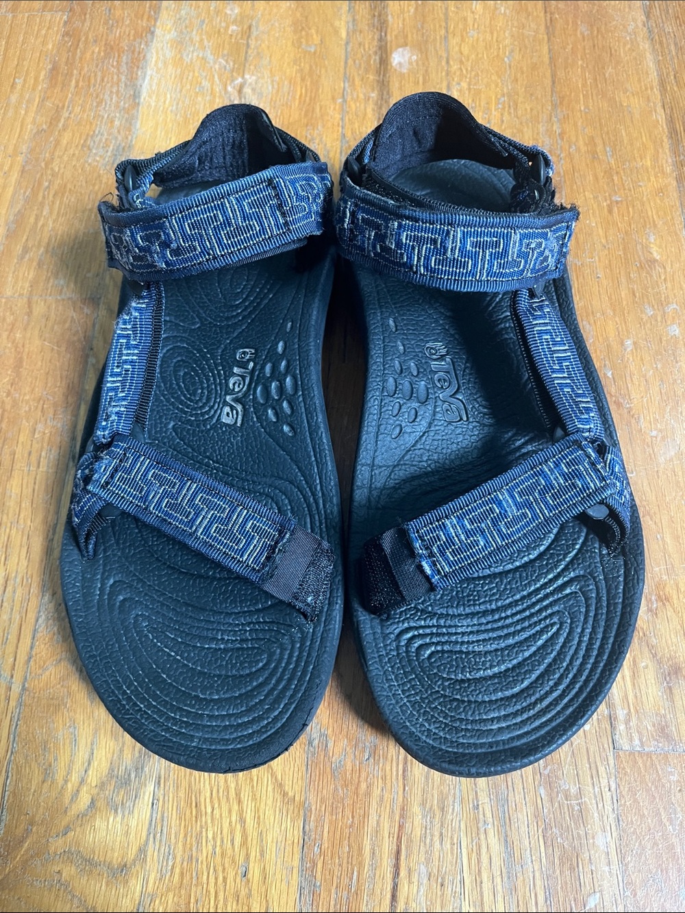 Teva Mens Hurricane Black & Navy Strappy Outdoor Sandals